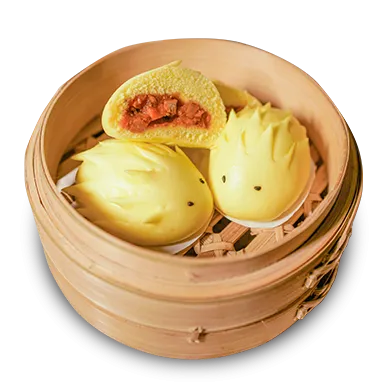 PORCUPINE BUNS WITH CHICKEN CHARSIU